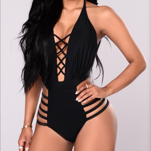 Fashion Nova Other - 🎉HP🎉 NWT Black Strappy One Piece Swimsuit- M